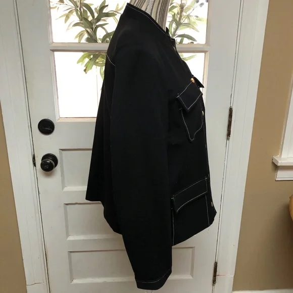 Rafaella black blazer w/ contrast stitching - Picture 7 of 8